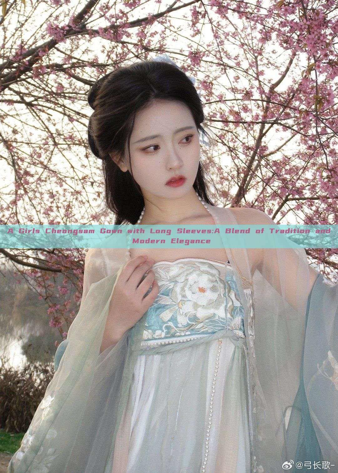 A Girls Cheongsam Gown with Long Sleeves:A Blend of Tradition and Modern Elegance A Girls Cheongsam Gown with Long Sleeves:A Blend of Tradition and Modern Elegance