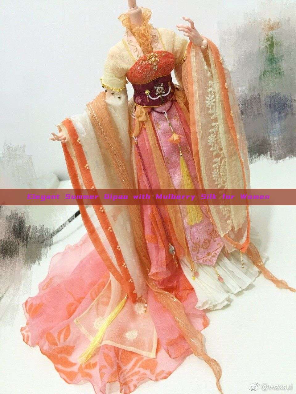 Elegant Summer Qipao with Mulberry Silk for Women Elegant Summer Qipao with Mulberry Silk for Women