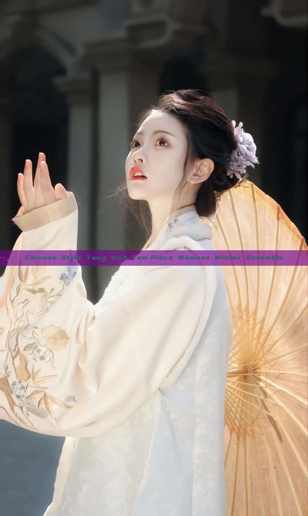 Chinese-Style Tang Suit Two-Piece Womens Winter Ensemble Chinese-Style Tang Suit Two-Piece Womens Winter Ensemble