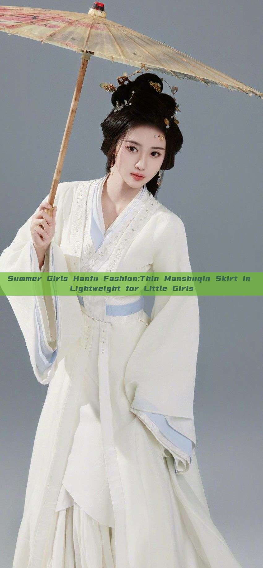 Summer Girls Hanfu Fashion:Thin Manshuqin Skirt in Lightweight for Little Girls Summer Girls Hanfu Fashion:Thin Manshuqin Skirt in Lightweight for Little Girls