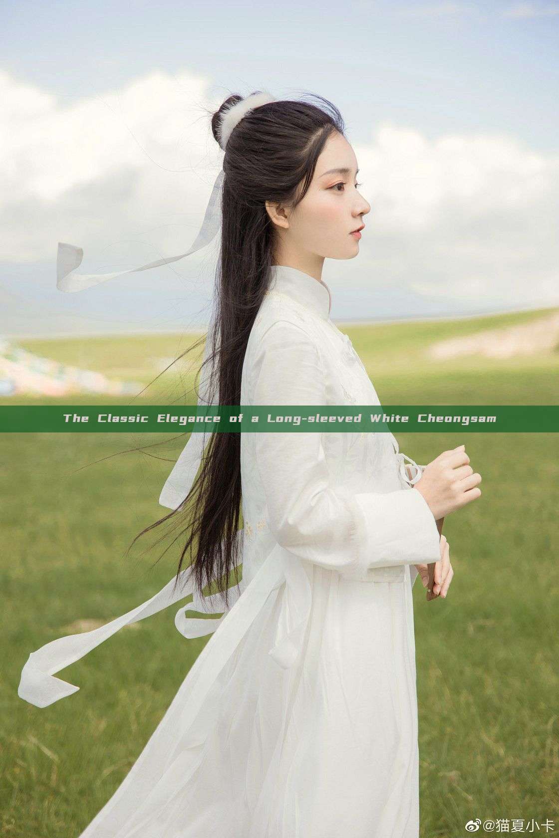 The Classic Elegance of a Long-sleeved White Cheongsam The Classic Elegance of a Long-sleeved White Cheongsam