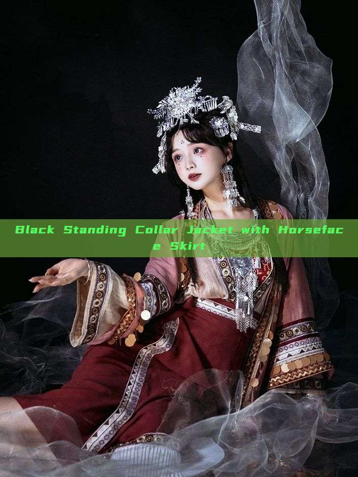 Black Standing Collar Jacket with Horseface Skirt Black Standing Collar Jacket with Horseface Skirt