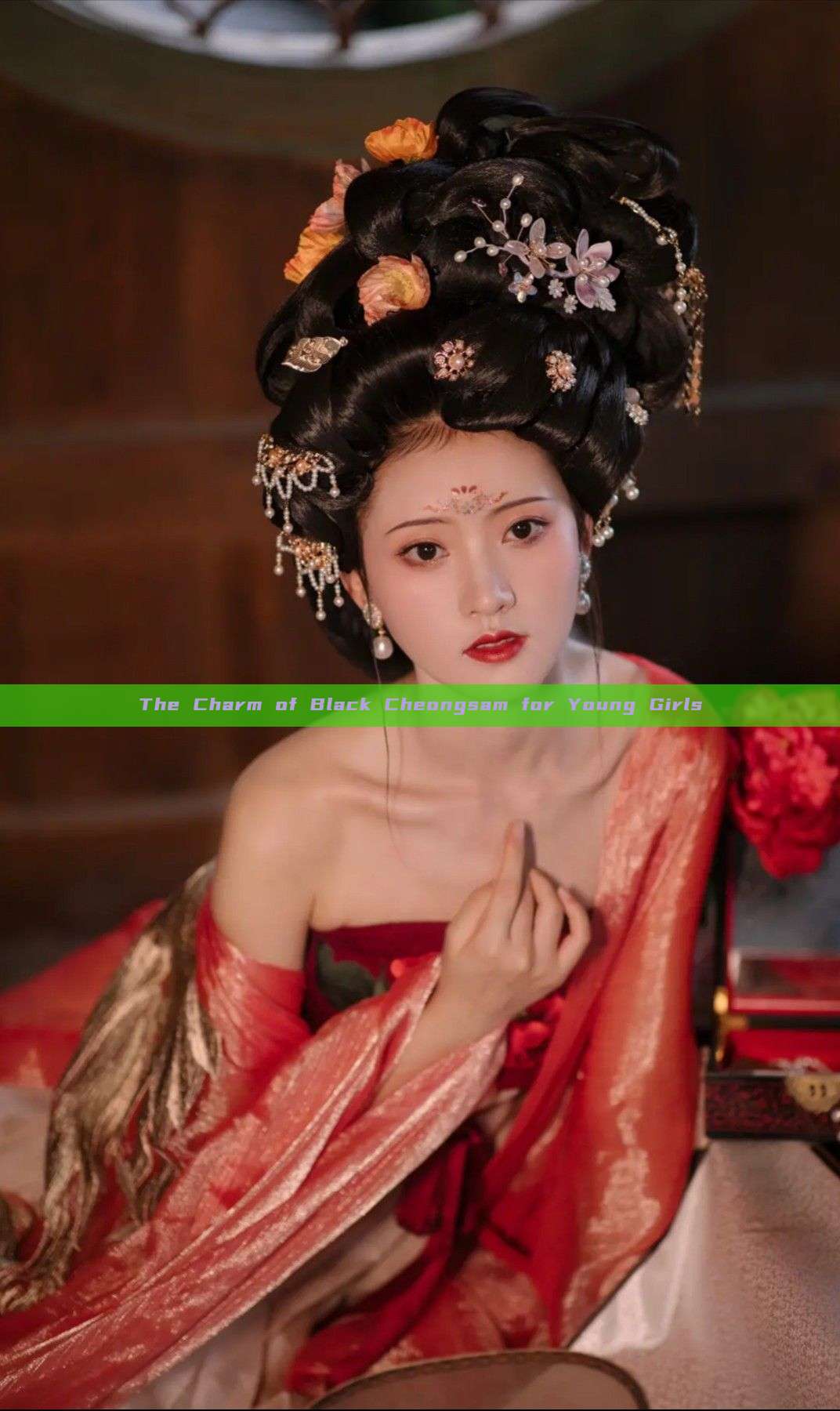 The Charm of Black Cheongsam for Young Girls