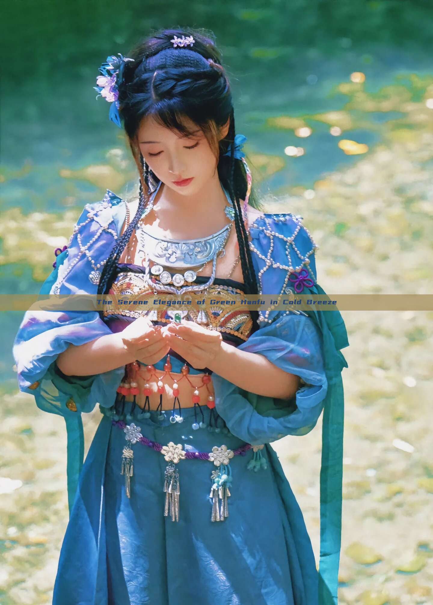 The Serene Elegance of Green Hanfu in Cold Breeze The Serene Elegance of Green Hanfu in Cold Breeze