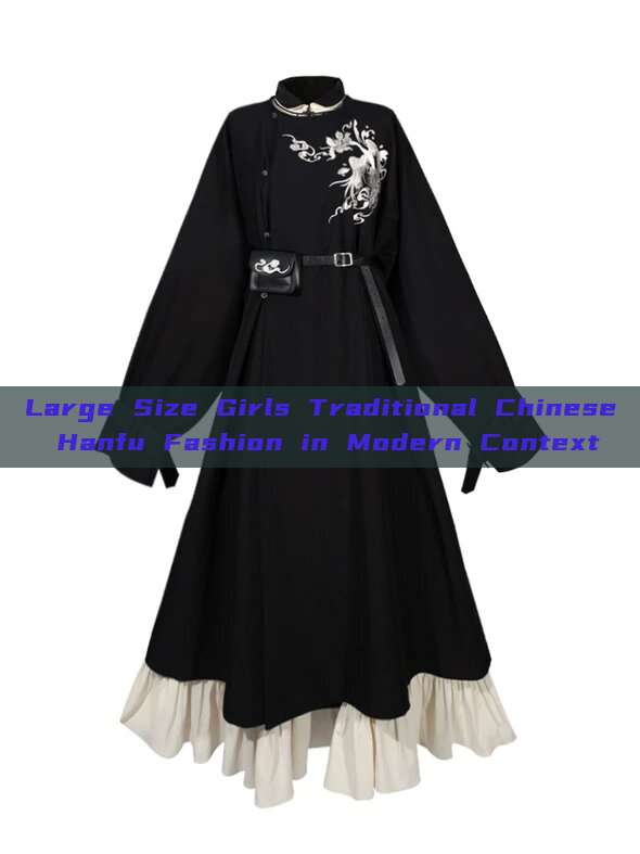 Large Size Girls Traditional Chinese Hanfu Fashion in Modern Context Large Size Girls Traditional Chinese Hanfu Fashion in Modern Context