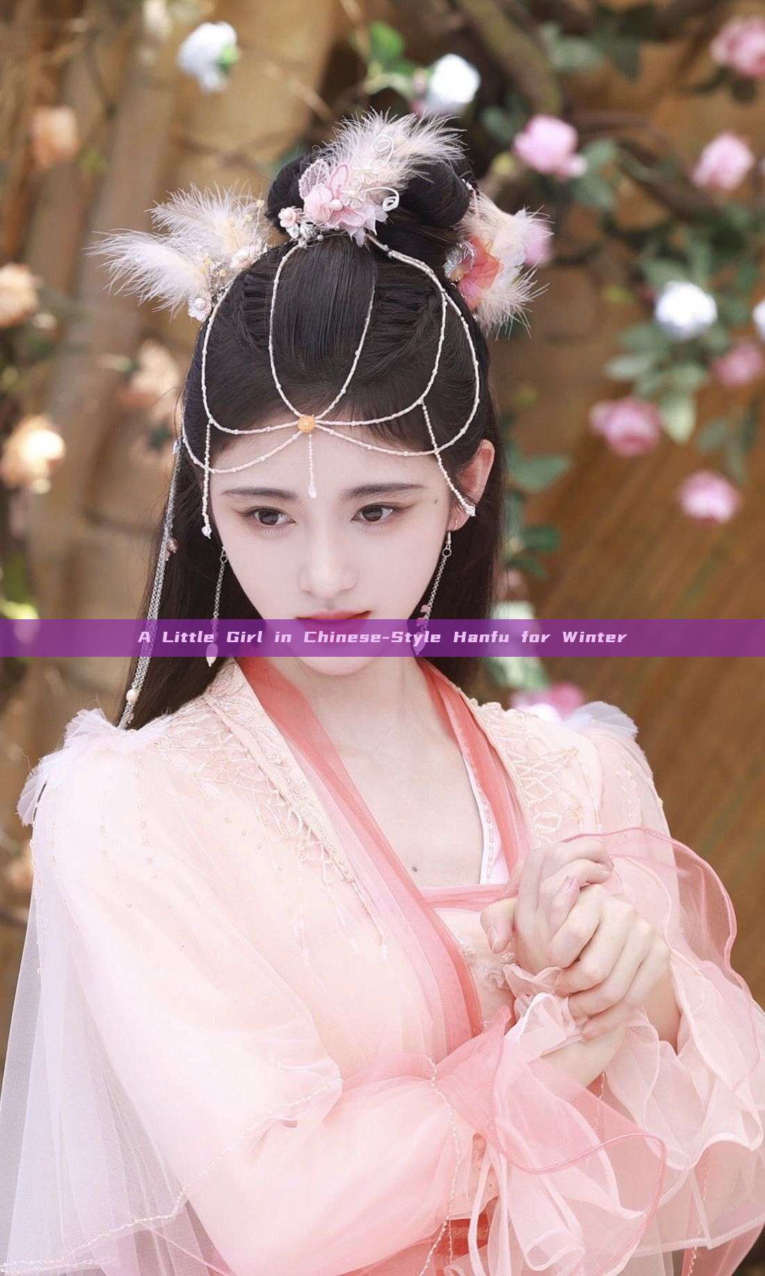 A Little Girl in Chinese-Style Hanfu for Winter A Little Girl in Chinese-Style Hanfu for Winter