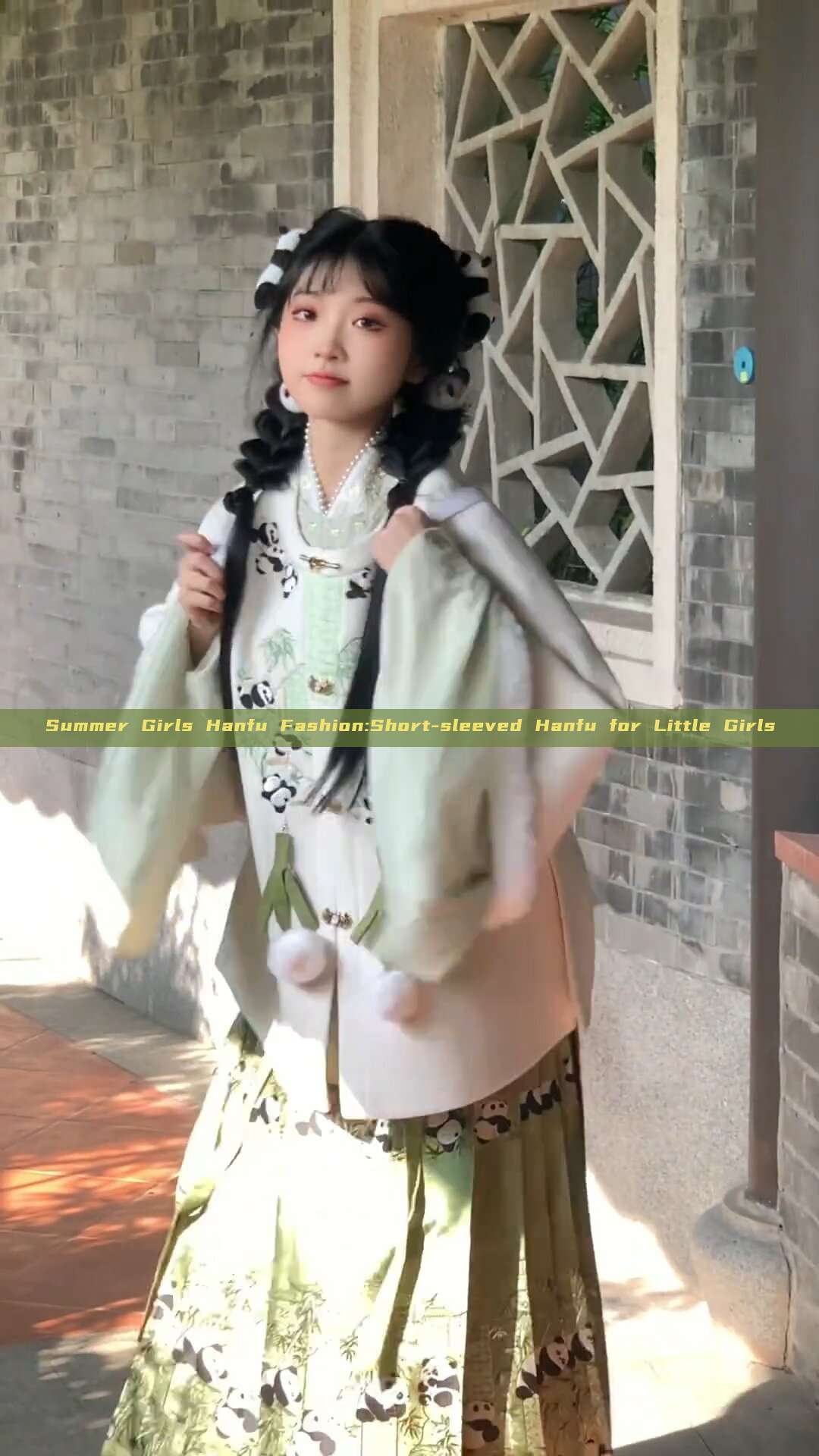 Summer Girls Hanfu Fashion:Short-sleeved Hanfu for Little Girls Summer Girls Hanfu Fashion:Short-sleeved Hanfu for Little Girls