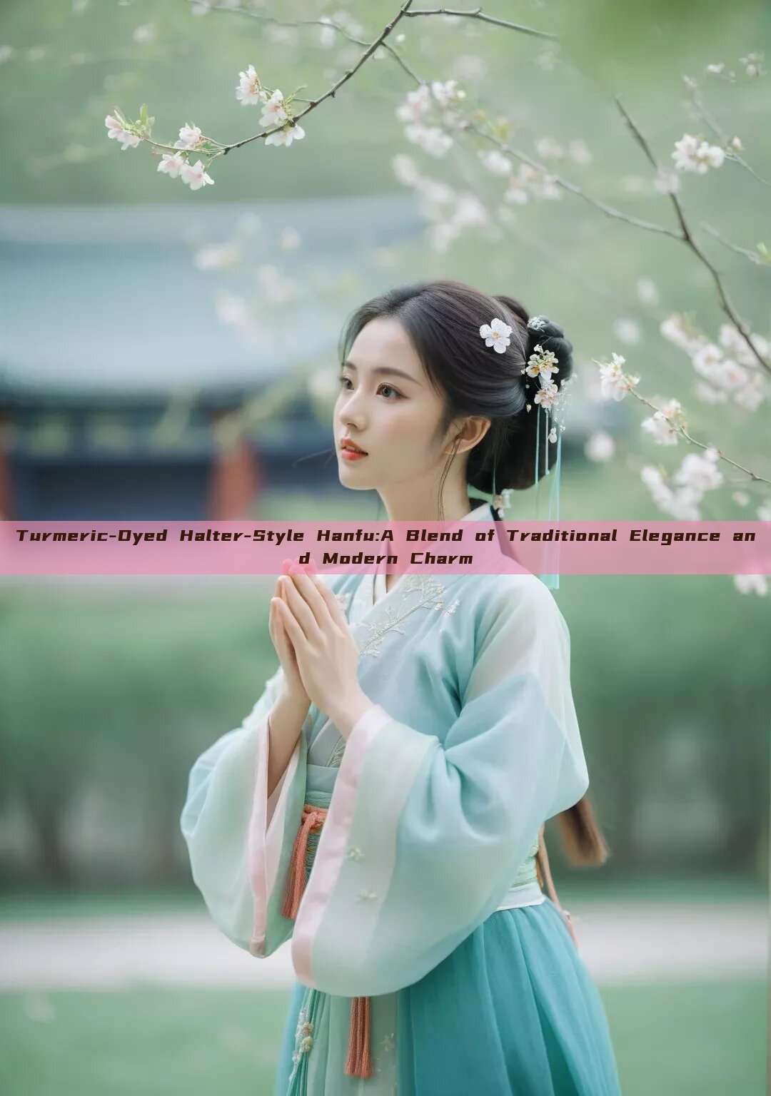 Turmeric-Dyed Halter-Style Hanfu:A Blend of Traditional Elegance and Modern Charm