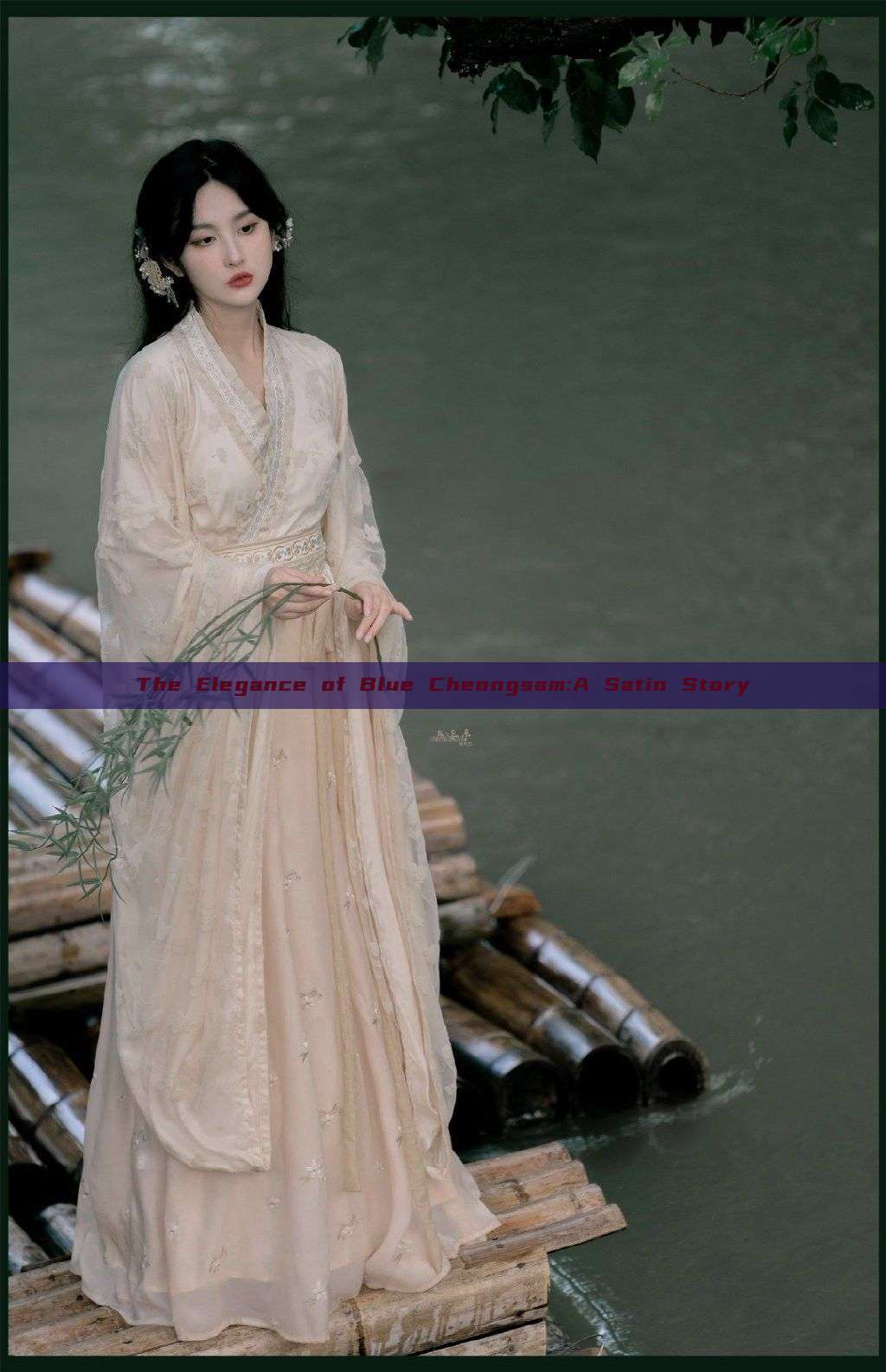 The Elegance of Blue Cheongsam:A Satin Story The Elegance of Blue Cheongsam:A Satin Story