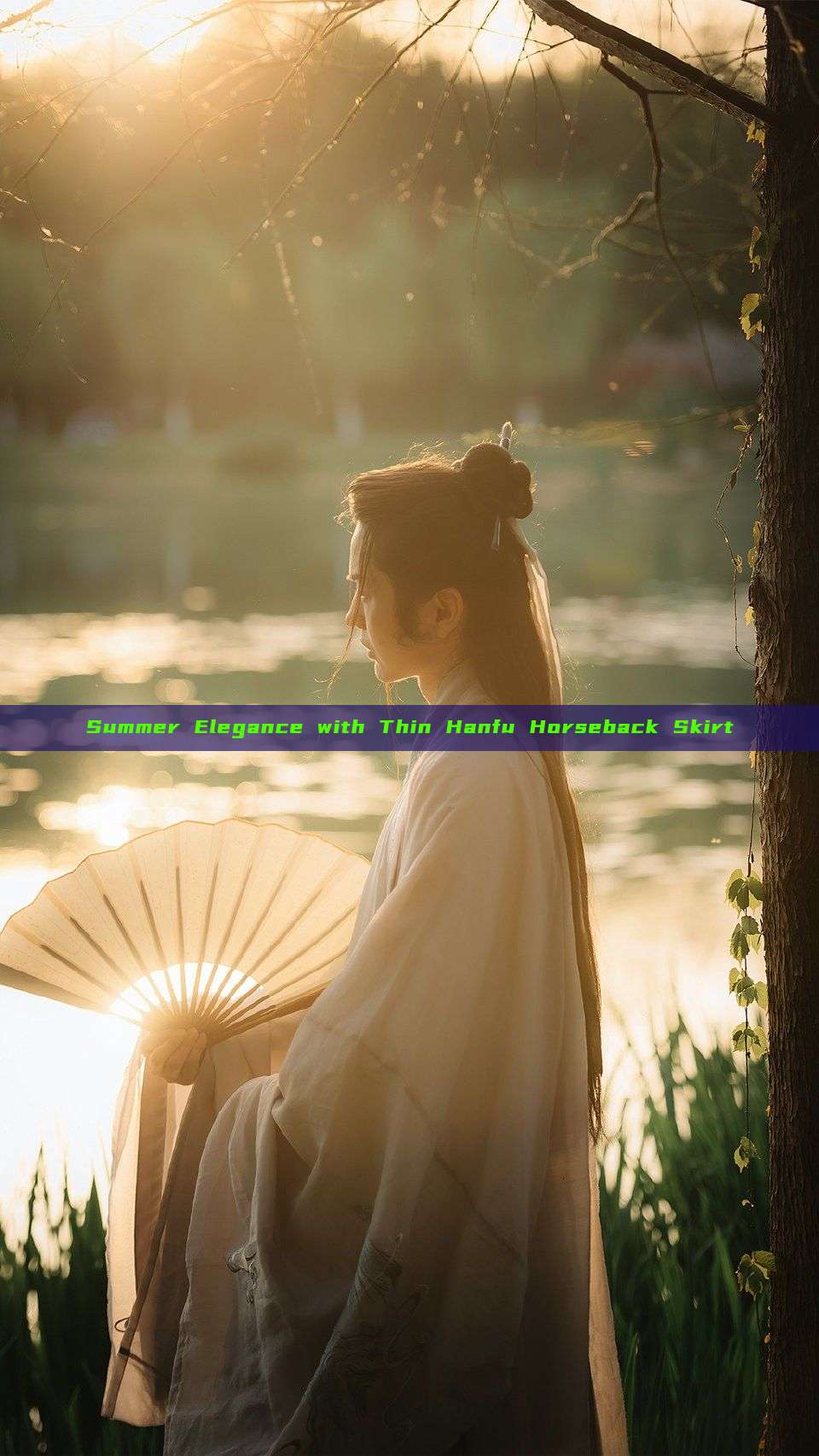 Summer Elegance with Thin Hanfu Horseback Skirt