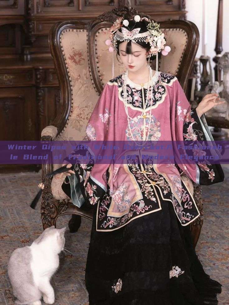 Winter Qipao with White Overcoat:A Fashionable Blend of Traditional and Modern Elegance