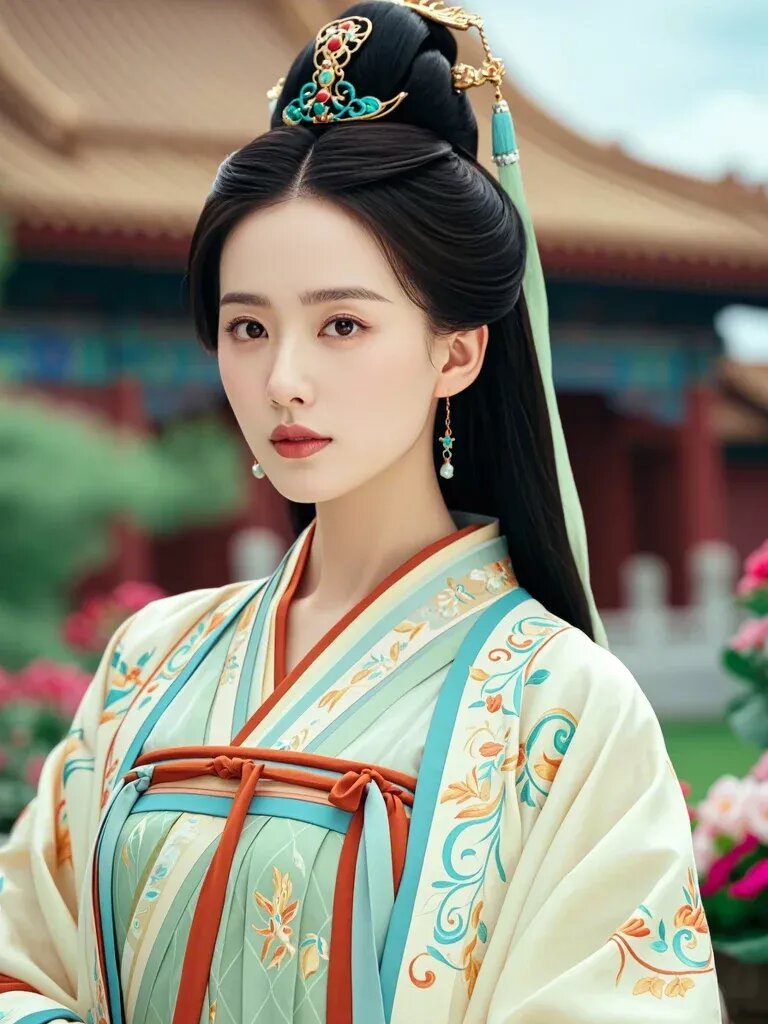 The Elegance of a Long Overcoat with a Qipao-Style Blouse
