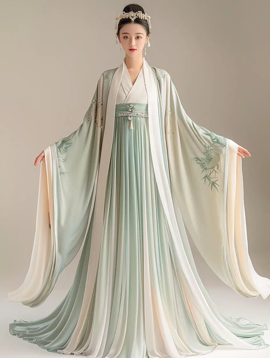 The Allure of Sable Blue in Traditional Hanfu Fashion