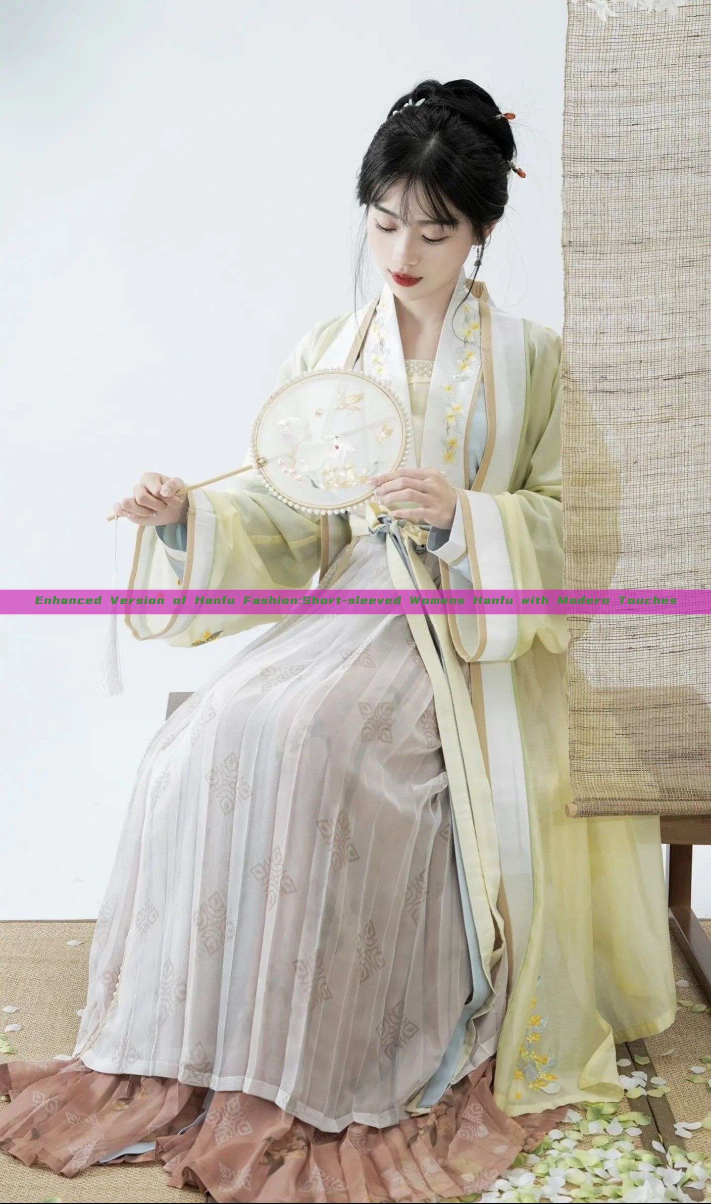Enhanced Version of Hanfu Fashion:Short-sleeved Womens Hanfu with Modern Touches Enhanced Version of Hanfu Fashion:Short-sleeved Womens Hanfu with Modern Touches