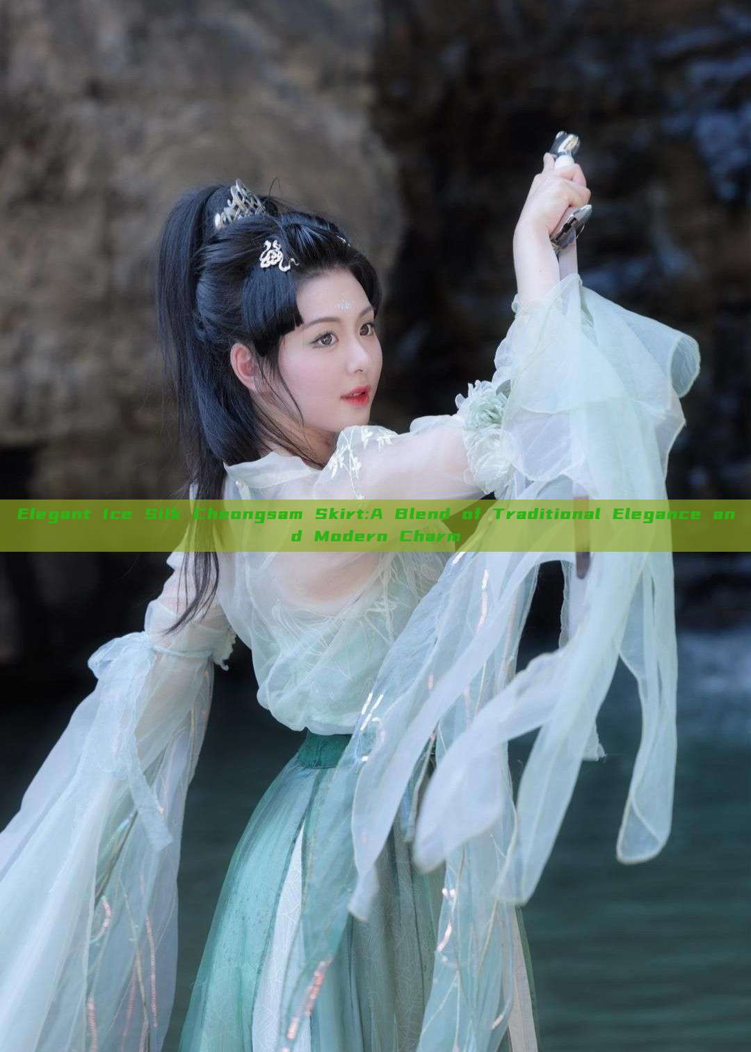 Elegant Ice Silk Cheongsam Skirt:A Blend of Traditional Elegance and Modern Charm Elegant Ice Silk Cheongsam Skirt:A Blend of Traditional Elegance and Modern Charm