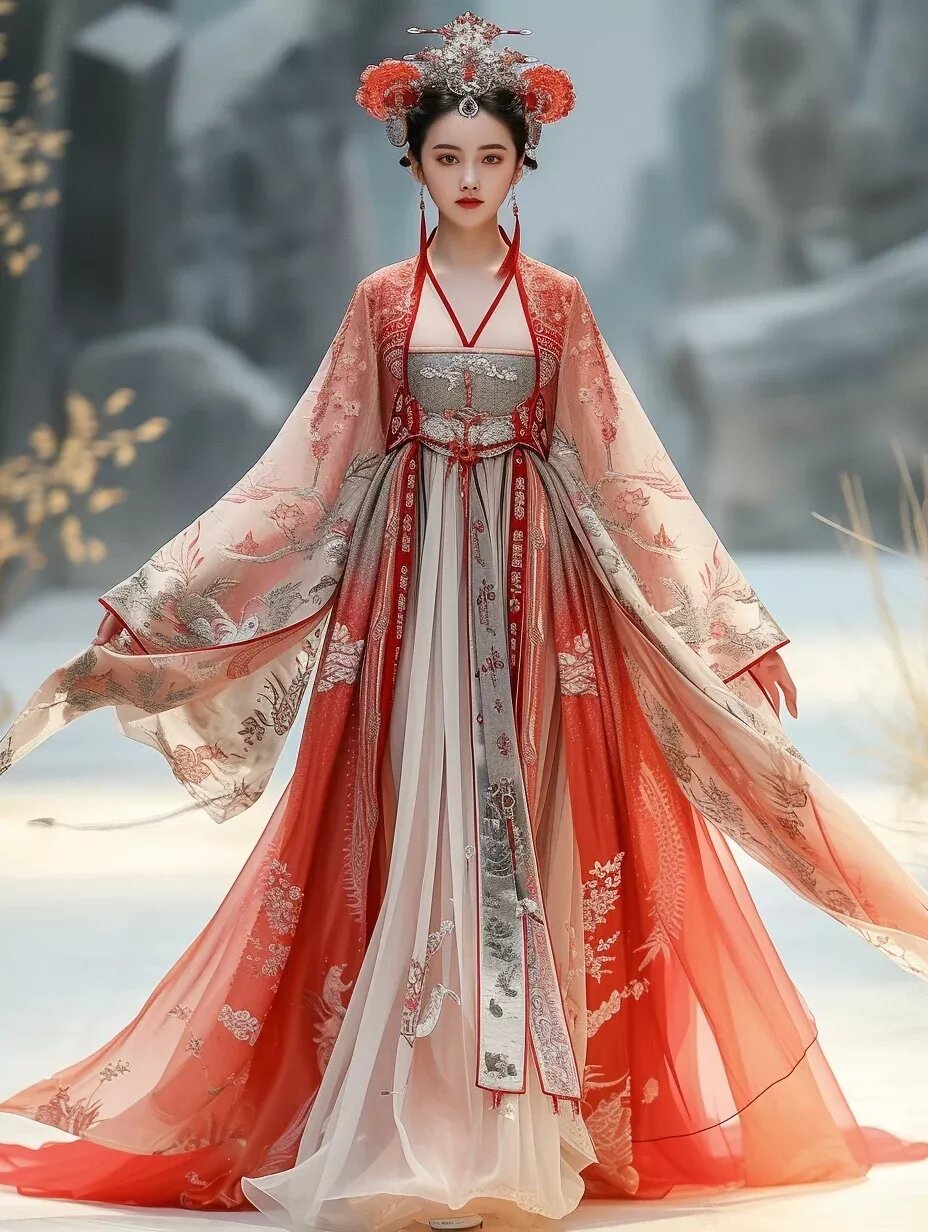 Elegant金丝绒泡泡袖旗袍，融合传统与时尚的艺术品