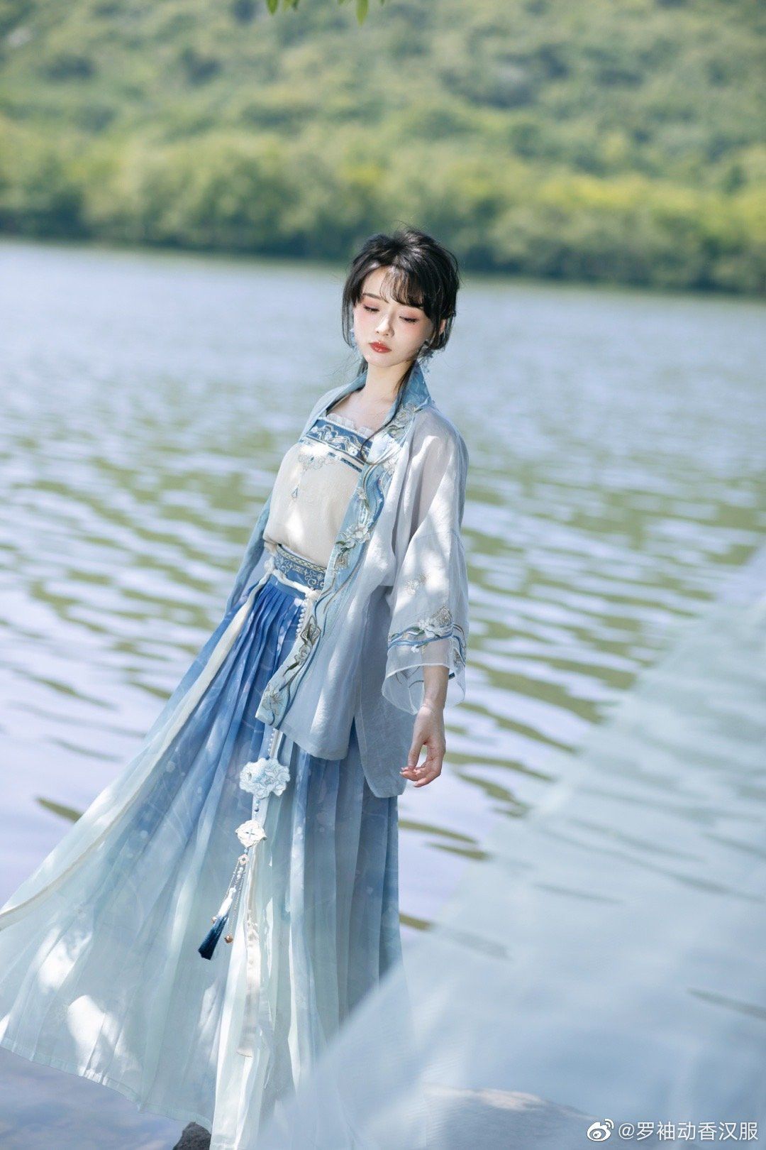 The Enchantment of Blue and White Porcelain Cheongsam Dress