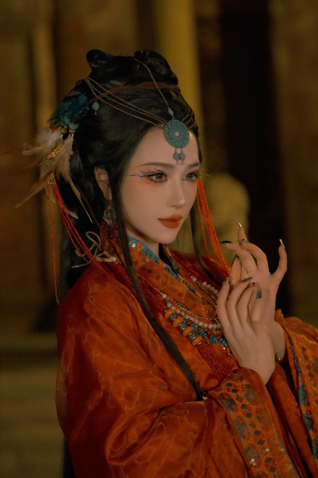 A Summer Red Hanfu Costume for Young Girls:A Blend of Ancient Elegance and Modern Charm
