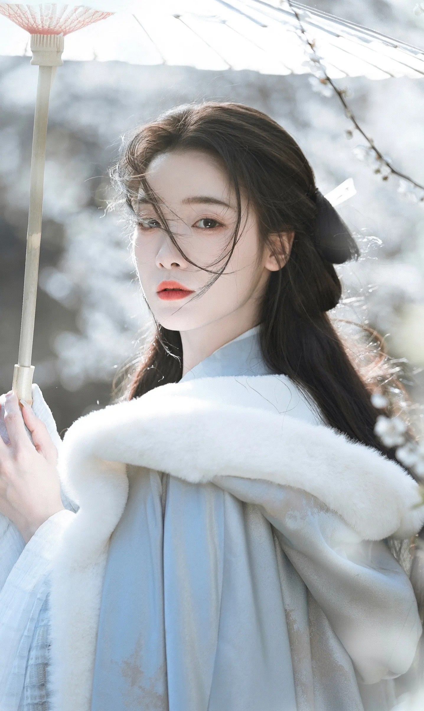 Winter Celebration:A Girl Child in Hanfu for New Years Greetings Winter Celebration:A Girl Child in Hanfu for New Years Greetings