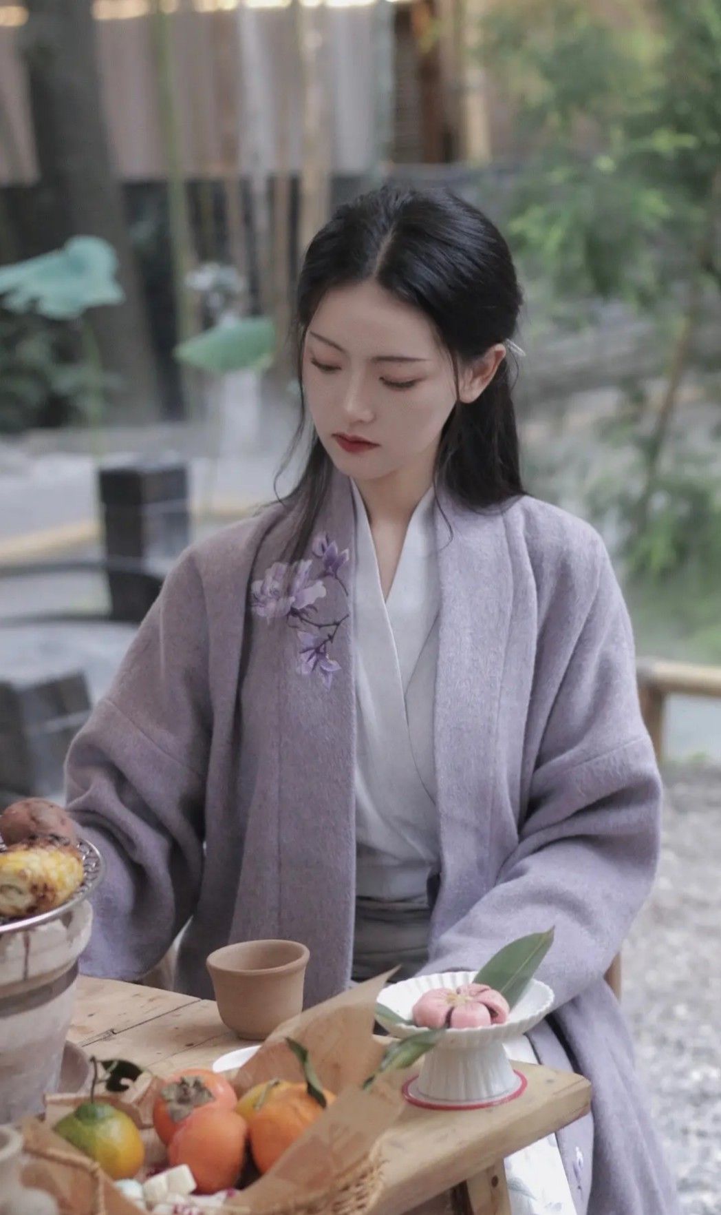 Girls Traditional Chinese Hanfu Costumes for the Chinese New Year