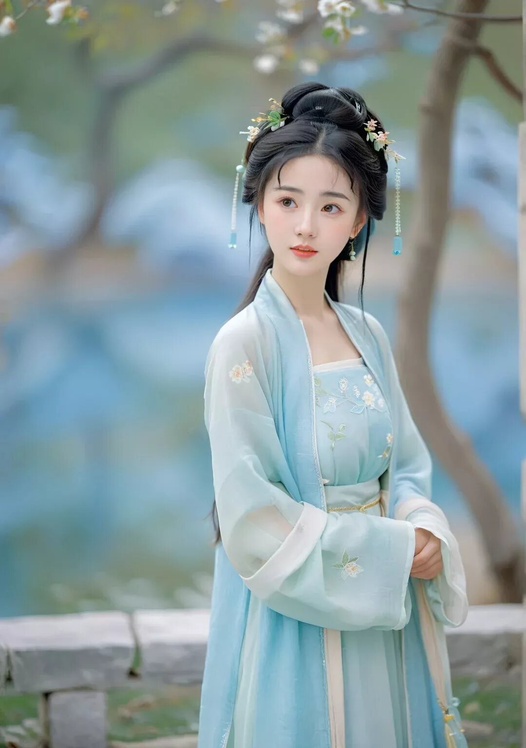 The Enchantment of Traditional Chinese Attire in the Eyes of a Young Girl The Enchantment of Traditional Chinese Attire in the Eyes of a Young Girl