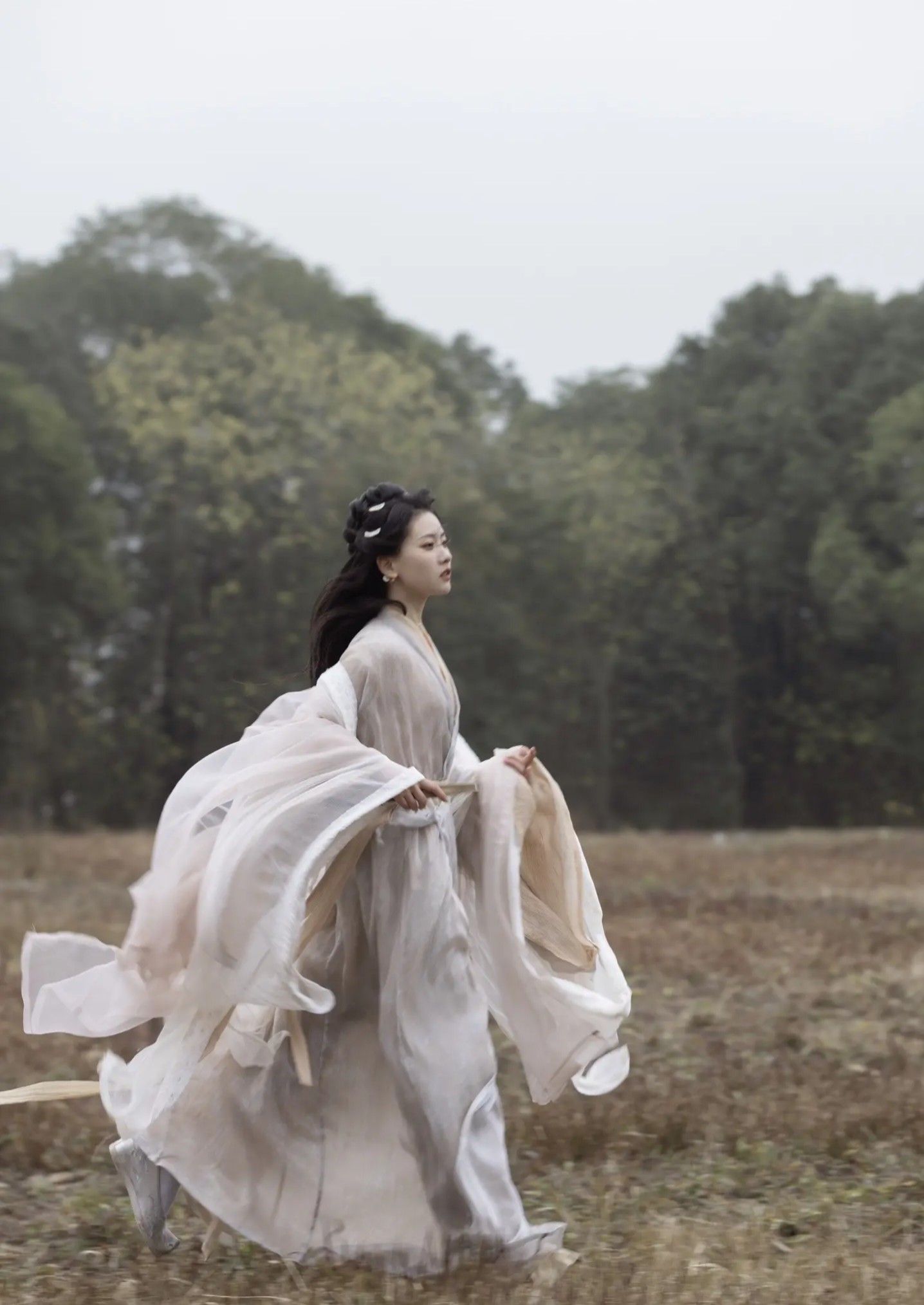 Traditional Chinese Style Jacket with V-neck paired with Horseface Skirt