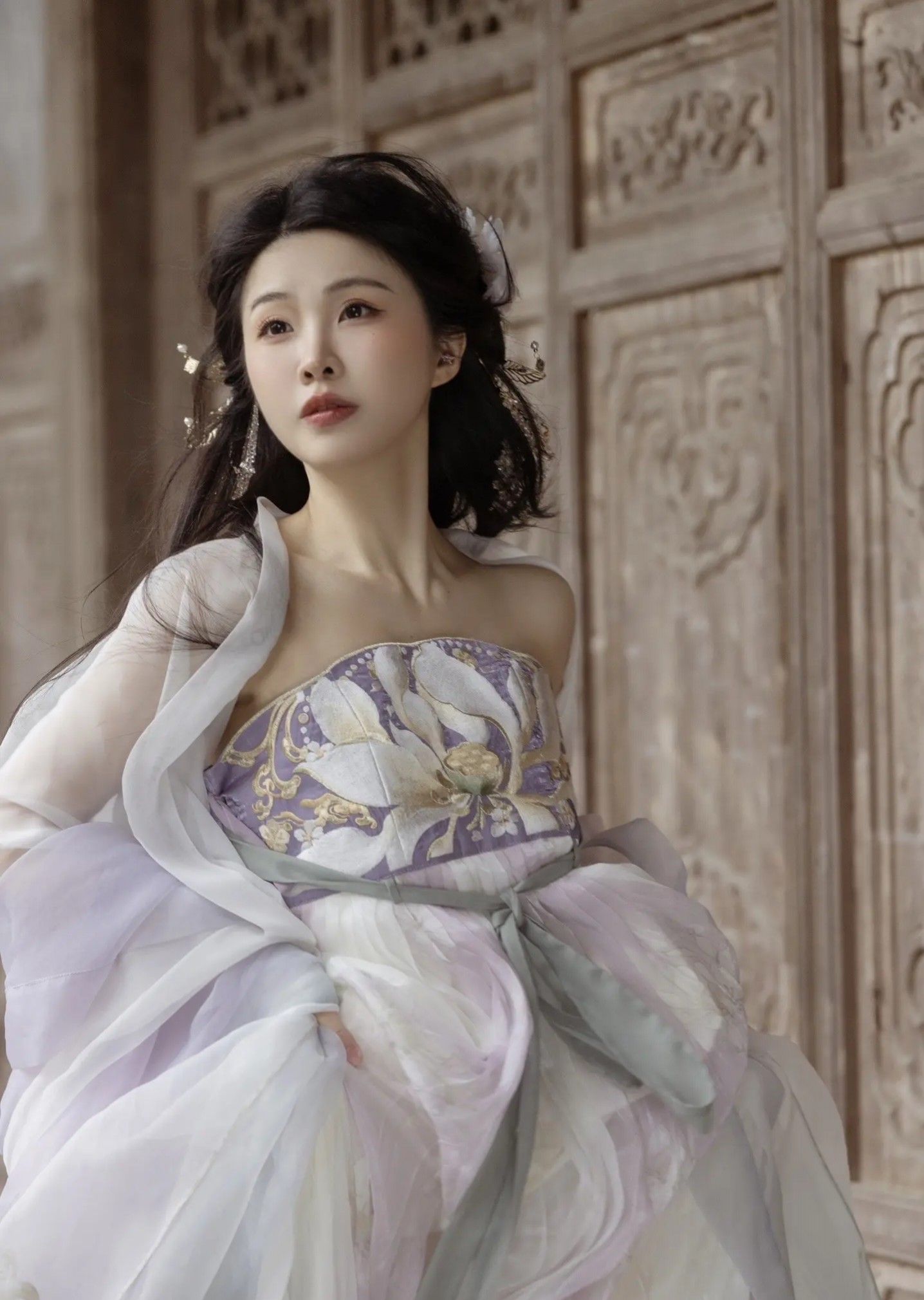 The Little Girl in Red Hanfu Shoes