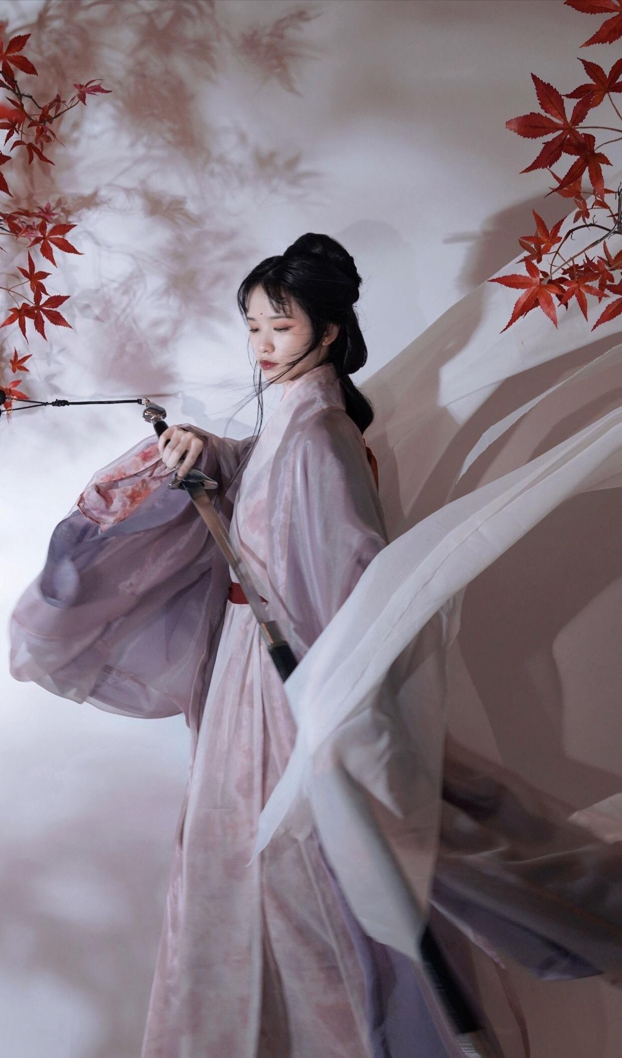 Traditional Chinese-Style Womens Pants Suit with Tang Costume