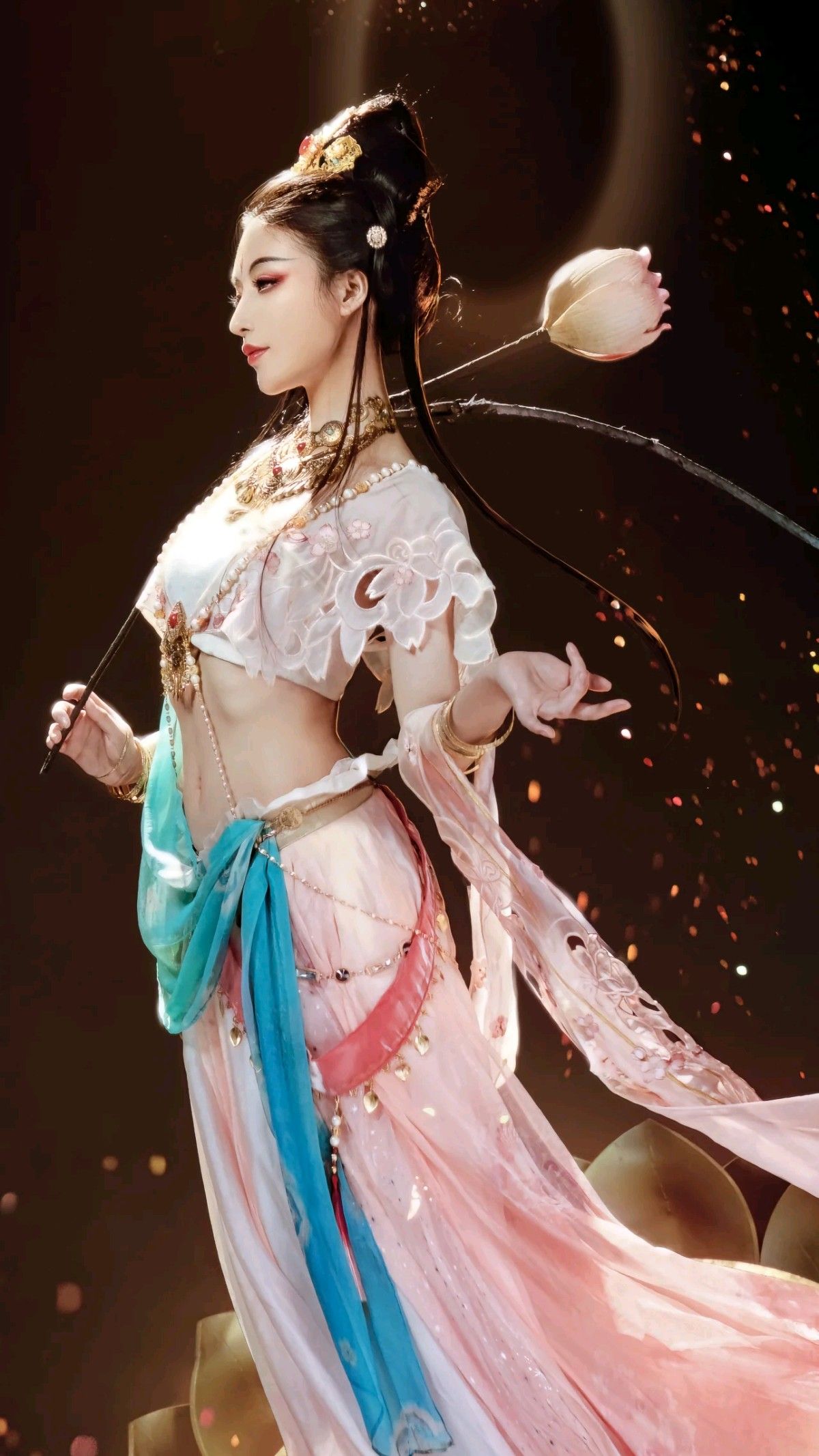 Elegant Chinese New Years Hanfu Costumes for Big Girls