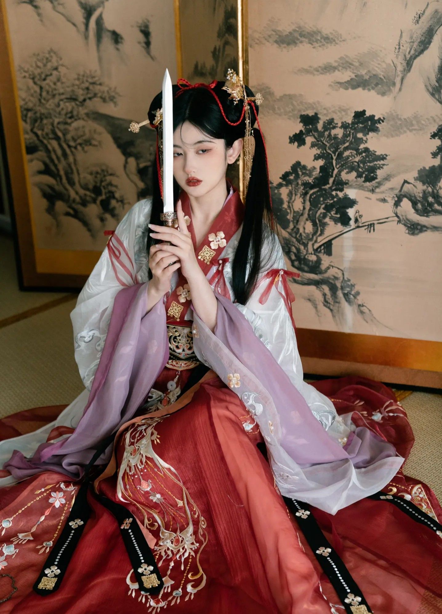 A Pink Hanfu Girls Enchanting Journey
