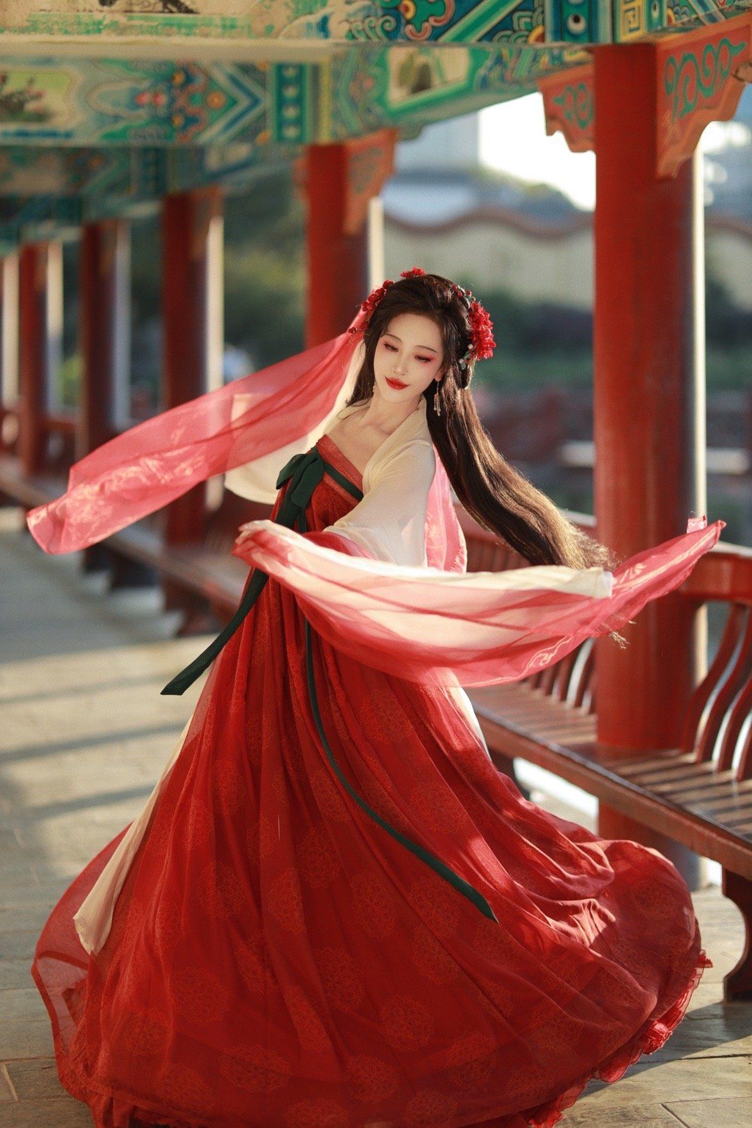 New Chinese Style Cheongsam Dress Set with Qipao Skirt in Two-Piece Combination