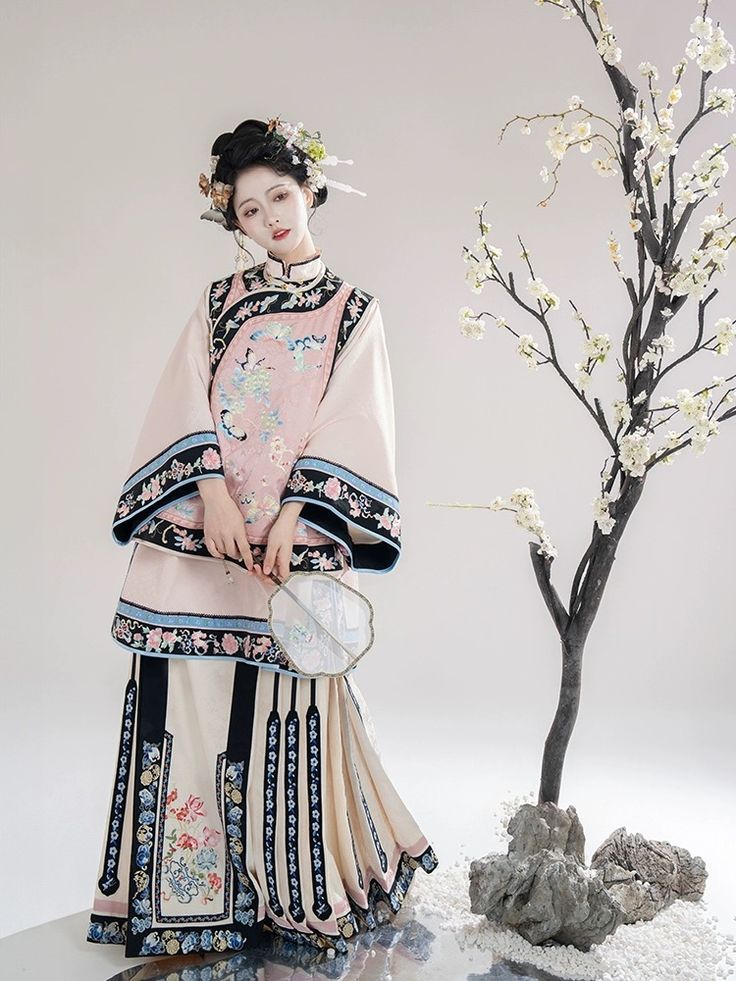 Traditional Chinese Style Horseface Skirt for Winter Pink Children Traditional Chinese Style Horseface Skirt for Winter Pink Children