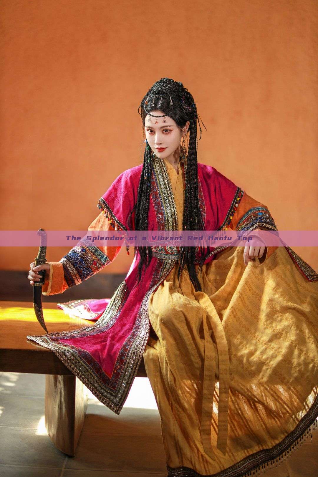 The Splendor of a Vibrant Red Hanfu Top