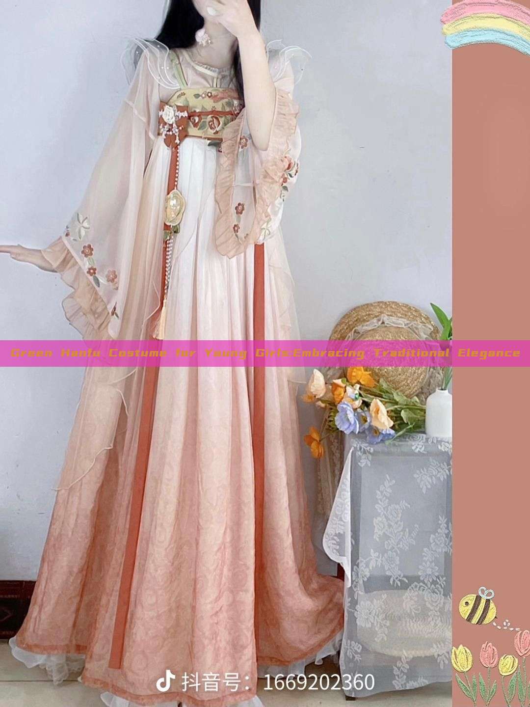 Green Hanfu Costume for Young Girls:Embracing Traditional Elegance Green Hanfu Costume for Young Girls:Embracing Traditional Elegance