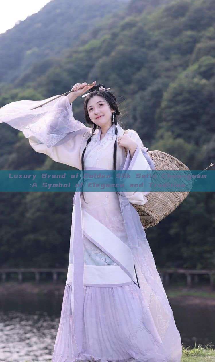 Luxury Brand of Golden Silk Satin Cheongsam:A Symbol of Elegance and Tradition