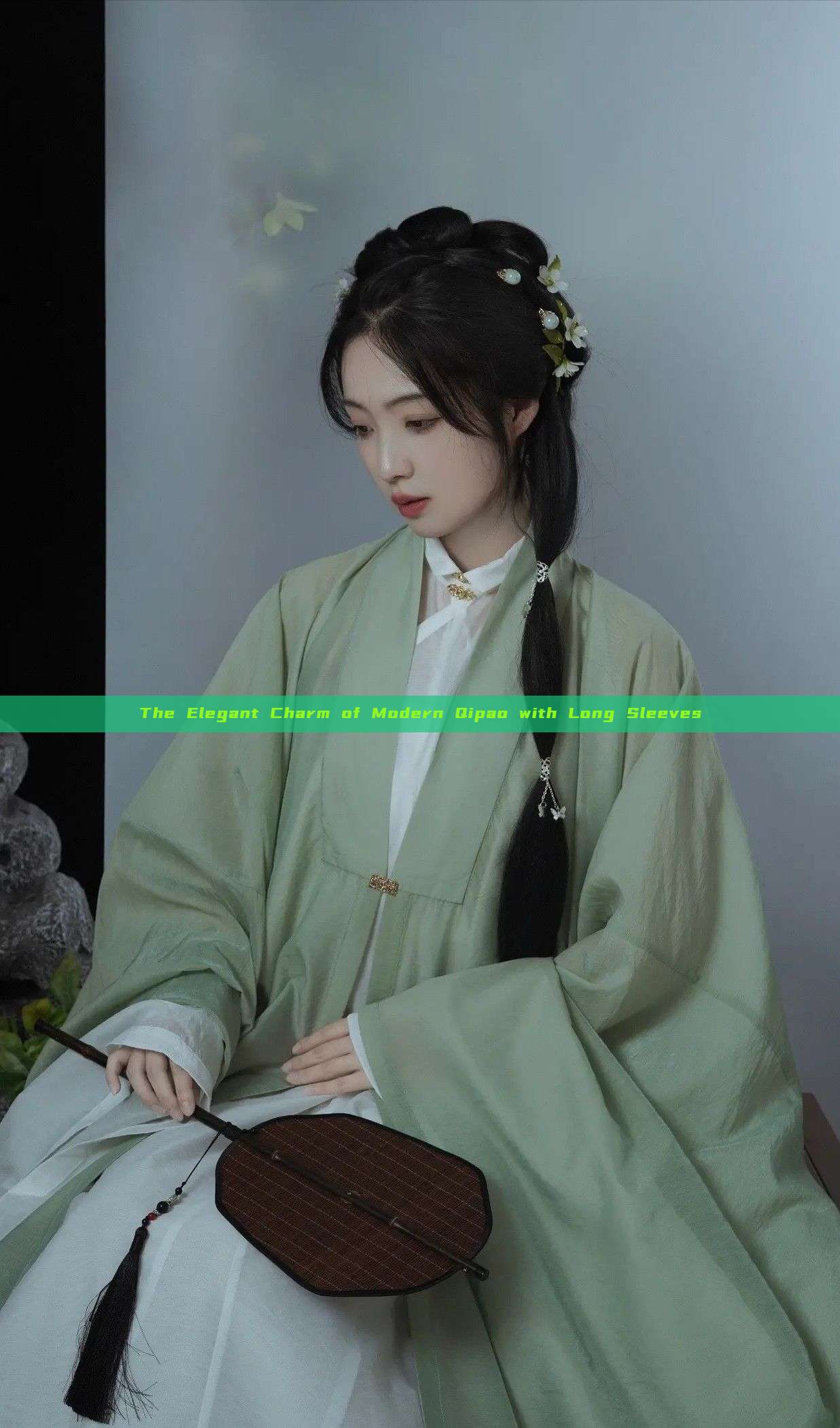 The Elegant Charm of Modern Qipao with Long Sleeves